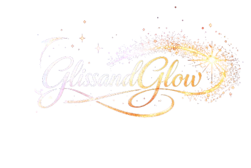 Logo with 'Glimmer & Glow' text on a white background